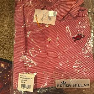 Peter Millar Arizona Razorbacks Crown Sport Collared Shirt